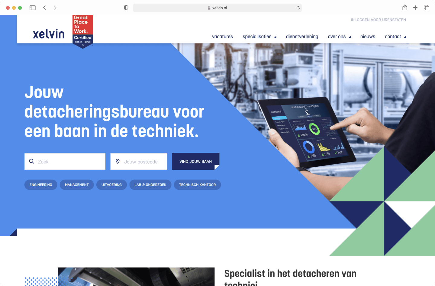 xelvin desktop homepage